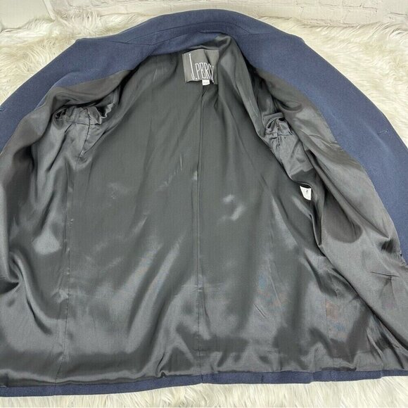 J Percy Women’s Blue Merino Wool Vintage 90s Double Breasted Pea Coat‎ 14/C47 - Picture 7 of 13